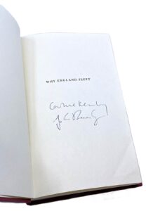 “Why England Slept” Hardcover Book Dual-Signed By JFK Jr. & Caroline Kennedy