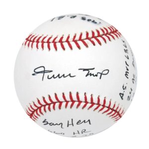 Willie Mays Autographed Career Stat Baseball