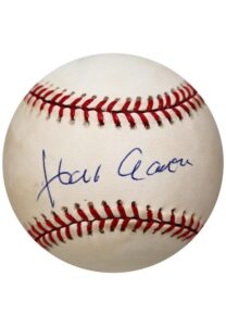 Willie Mays & Hank Aaron Single-Signed Baseballs