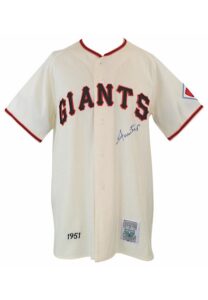 Willie Mays San Francisco Giants Autographed Home Mitchell & Ness Jersey