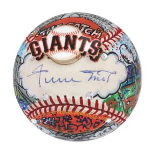 Willie Mays Signed Fazzino Hand Painted Baseball