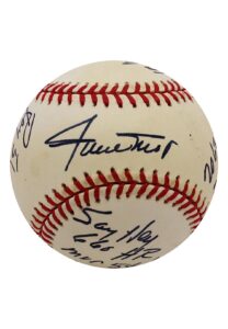 Willie Mays Signed & Inscribed ONL Stat Baseball