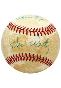 Willie Mays & Vic Wertz “1954 World Series Famous Catch” Dual-Signed Baseball