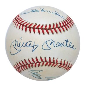 Willie, Mickey and The Duke Signed Baseball