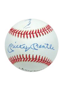 Willie, Mickey & The Duke Autographed Baseball