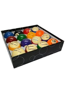 Willie Mosconi Autographed Billiard Ball Set