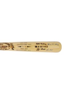 Yogi Berra & Bill Dickey Autographed “No. 8 Retired” Bat