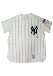 Yogi Berra New York Yankees Autographed & Inscribed Mitchell & Ness Home Jersey