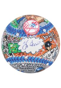 Yogi Berra Signed Charles Fazzino Art Baseball