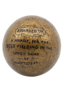 1864 Best Fielding In The Union Trophy Ball