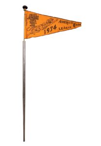 1934 Detroit Tigers A.L. Championship Pennant in Cane