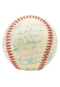 1948 Brooklyn Dodgers Team-Signed ONL Baseball With Jackie & Campy