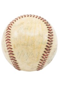 1950 Eddie Robinson Actual Home Run Baseball