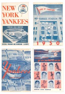 1950’s-60’s NY Yankees Original Programs