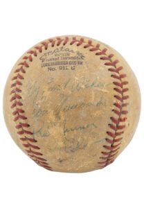 1955 Brooklyn Dodgers, Chicago Cubs Multi-Signed, Inscribed Official League Baseball w/ Jackie