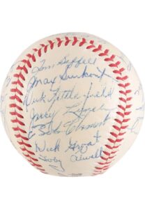 1955 Pittsburgh Pirates Team-Signed Baseball With Roberto Clemente Rookie