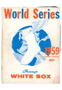 1959 Chicago White Sox World Series Program w HOFer Signed Cards and Souvenir Bottle