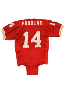 1969 Ed Podolak AFL KC Chiefs Game-Used Rookie Jersey (Repairs • Sourced From Podolak Family)