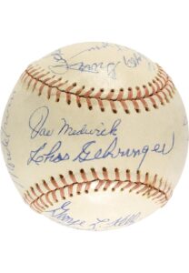 1970 Hall of Fame Induction Signed Baseball