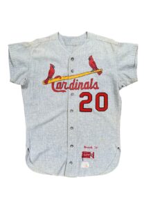 1970 Lou Brock St. Louis Cardinals Game-Used Flannel Uniform