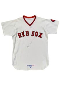 1975 Carl Yastrzemski Boston Red Sox Dual Signed Home Jersey