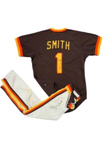 1981 Ozzie Smith SD Padres Game-Used & Autographed Uniform