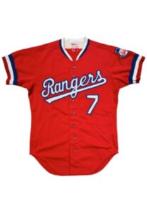 1984 Bucky Dent Texas Rangers Game-Issued Jersey