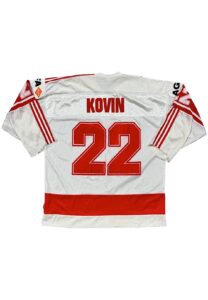 1985 Vladimir Kovin CCCP Soviet Union IIHF Game-Used Jersey