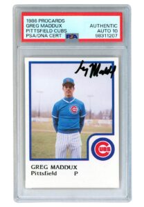 1986 Procards Greg Maddux Pittsfield Cubs Rookie Card