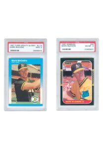 1987 Mark McGwire Donruss & Fleer PSA Graded Cards