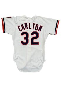 1987 Steve Carlton Cleveland Indians Game-Used & Autographed Jersey