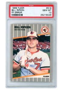 1989 Fleer Bill Ripken #616 “FF Error” Card