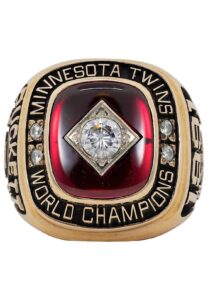 1991 Kirby Puckett Minnesota Twins World Series Championship Ring Salesman Sample