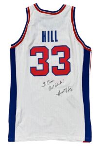 1994-95 Grant Hill Detroit Pistons Rookie Game-Used & Autographed Jersey