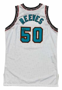 1995-96 Bryant Reeves Memphis Grizzlies Game-Issued & Autographed Jersey