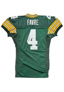 1995 Brett Favre Green Bay Packers Game-Used & Autographed Jersey (Packers LOA • JSA)