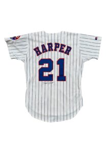 1995 Tommy Harper Montreal Expos Coach-Worn & Autographed Jersey