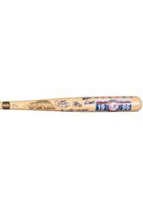 1996 NY Yankees Team Signed World Series LE Cooperstown Bat With Jeter