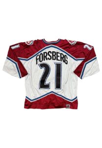 1996 Peter Forsberg Colorado Avalanche Stanley Cup Finals Game-Used Jersey