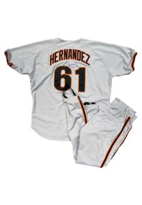 1999 Livan Hernandez SF Giants Game-Used & Autographed Uniform