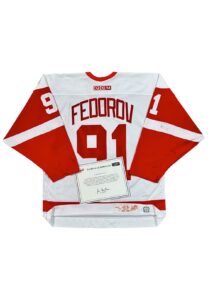 2001-02 Sergei Fedorov Detroit Red Wings Game-Worn Jersey