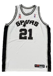 2001-02 Tim Duncan San Antonio Spurs Game-Used Jersey