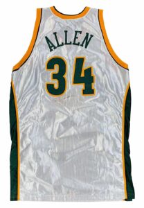 2003-04 Ray Allen Seattle Supersonics Game-Used & Autographed Jersey