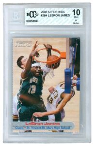 2003 LeBron James SI For Kids #264 BCCG Mint 10 Card