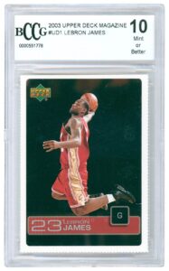 2003 LeBron James Upper Deck Magazine #UD1 BCCG Mint 10 Card