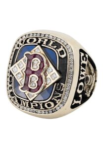 2004 Derek Lowe Boston Red Sox World Series Championship Ring With Presentation Box