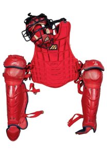 2005 Brian McCann Game-Used & Autographed Full Catchers Gear