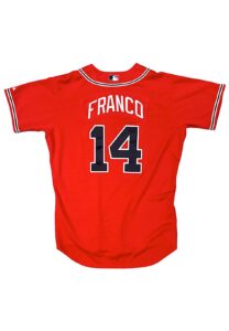 2005 Julio Franco Atlanta Braves Game-Used Alternate Jersey