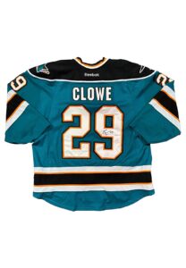 2011-12 Ryan Clowe San Jose Sharks Game-Used & Autographed Jersey