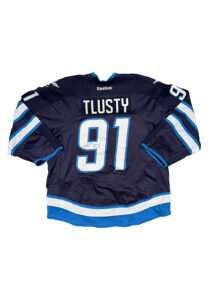 2014-15 Jiri Tlusty Winnipeg Jets Game-Used & Autographed Jersey